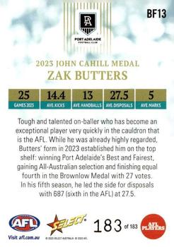 2023 Select AFL Best & Fairest #BF13 Zak Butters Back
